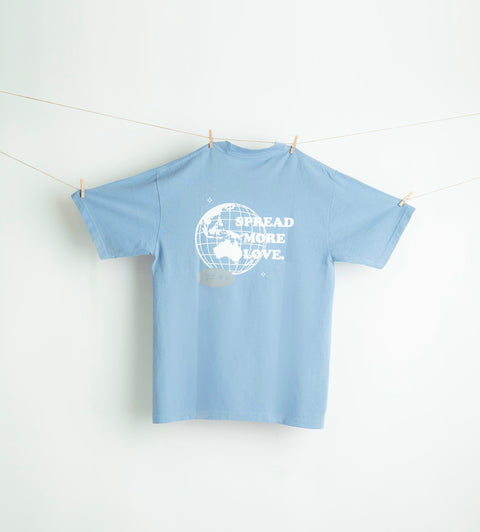 Spread More Love Tee - Clear Blue