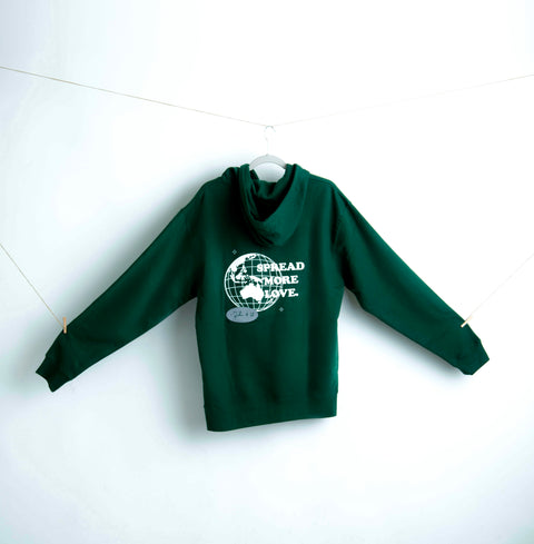 Spread More Love Hoodie - Forest Green