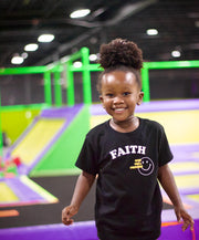 Faith Kids Tee- Black