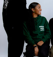 Spread More Love Hoodie - Forest Green